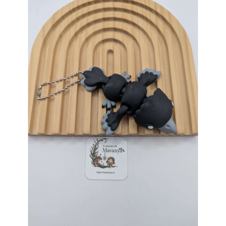Corbeau "Corbac Le Craquant" Flexible (Porte-Clé / Aimant)