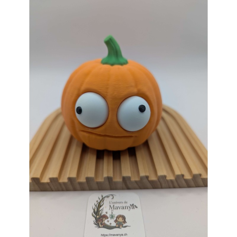 Citrouille "Mirette" aux Yeux Mobiles