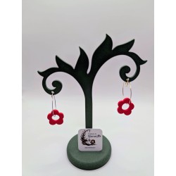 Boucle d'oreille Flower Power | Fleur des années 70 & rétro-chic