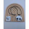 Collier Pendentif "Sweet Skull" | Crâne Kawaii Noir & Blanc sur Cordon