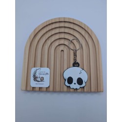 Porte-clé "Sweet Skull" | Crâne Kawaii Noir & Blanc | Accessoire Tendance