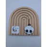 Porte-clé "Sweet Skull" | Crâne Kawaii Noir & Blanc | Accessoire Tendance