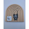 Porte-clé Goth Stitch | Stitch Squelette Noir & Blanc | Accessoire Dark Kawaii