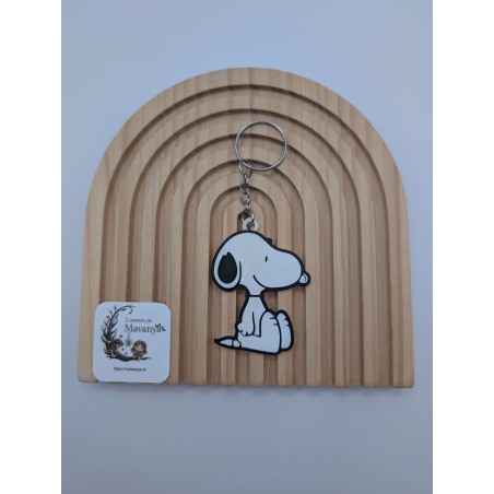 Porte-clé Snoopy Classique | Accessoire Peanuts Noir & Blanc Rétro