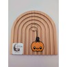 Porte-clé "Miss Trouille" | Citrouille Kawaii Orange | Accessoire Halloween