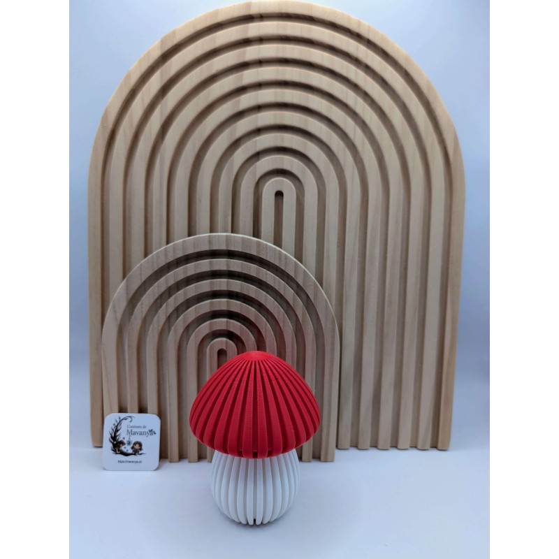 Petit Champignon Déco Design - Rouge & Blanc | https://mavanya.ch