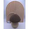Grand Champignon Décoratif Marron & Beige - Pièce Maîtresse 3D | https://mavanya.ch