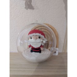 Boule de Noël Père Noël Crochet Amigurumi Fait Main