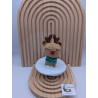 Boule de Noël Rudolph Amigurumi - Renne au Nez Rouge Fait Main