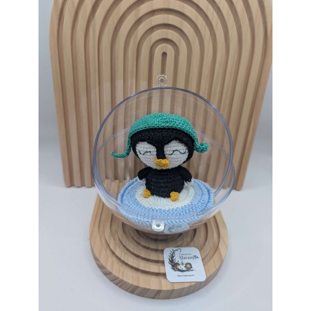 Boule de Noël Pingouin Amigurumi - Fait Main