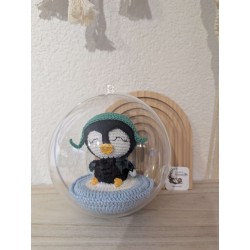 Boule de Noël Pingouin Amigurumi - Fait Main