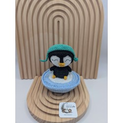 Boule de Noël Pingouin Amigurumi - Fait Main