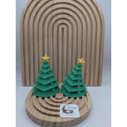 Sapin Droit Déco Géométrique - Noël 3D Vert