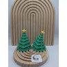 Sapin Droit Déco Géométrique - Noël 3D Vert