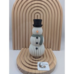 Bonhomme de Neige Déco 3D - Écharpe Rouge/Vert