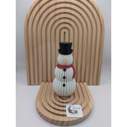 Bonhomme de Neige Déco 3D - Écharpe Rouge/Vert