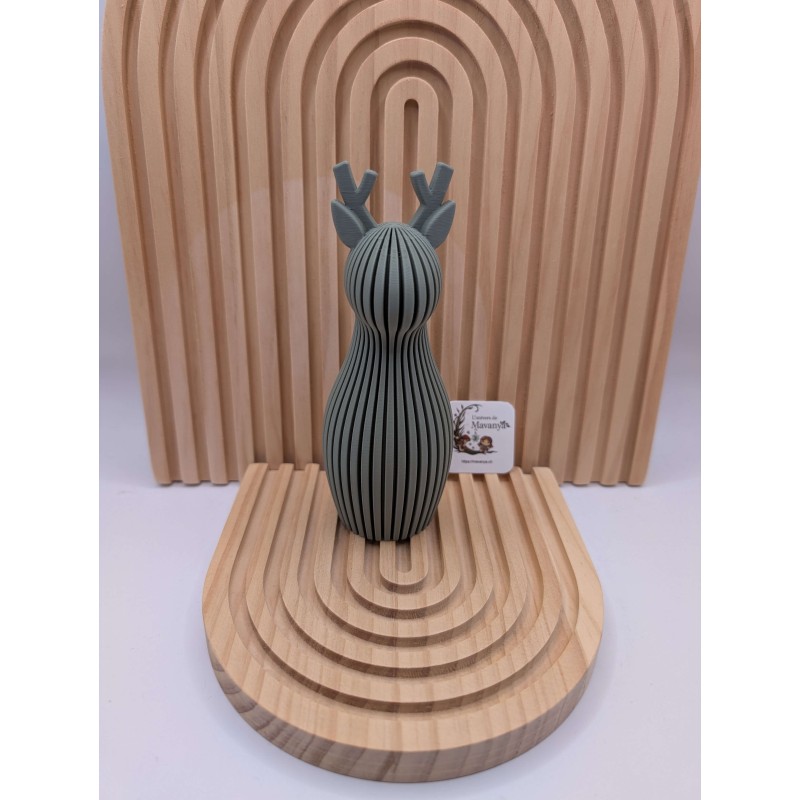 Jeune Rudolph Déco 3D Minimaliste - Vert Sauge