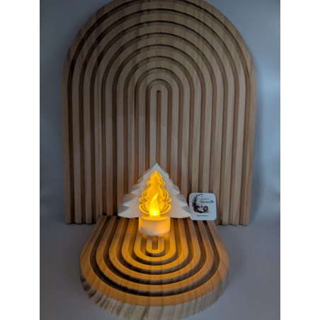 Photophore Sapin Déco LED (Bougie Incluse)