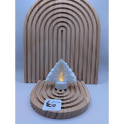 Photophore Sapin Déco LED (Bougie Incluse)