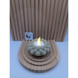 Porte-bougies à Bulles 3D - LED Incluse - 3 Couleurs