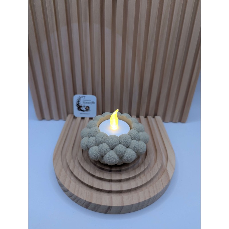 Porte-bougies à Bulles 3D - LED Incluse - 3 Couleurs