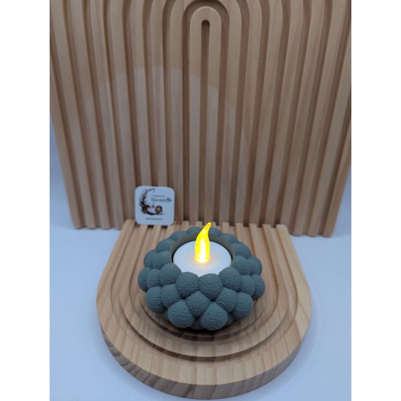 Porte-bougies à Bulles 3D - LED Incluse - 3 Couleurs