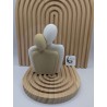 Âmes Sœurs - Sculpture Couple Minimaliste - Décoration Romantique 3D - Finition Sablée