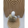 Âmes Sœurs - Sculpture Couple Minimaliste - Décoration Romantique 3D - Finition Sablée