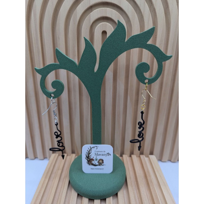 Boucles d'Oreilles "Flèche Love" | Bijoux Design 3D