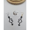 Boucles d'Oreilles "Coup de Foudre" | Coeur & Flèche 3D
