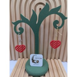 Boucles d'Oreilles "Rayon d'Amour" | Cœur Rouge Design
