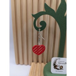 Boucles d'Oreilles "Rayon d'Amour" | Cœur Rouge Design