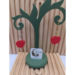 Boucles d'Oreilles "Cœur Fondant" | Design Rouge 3D