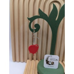 Boucles d'Oreilles "Cœur Fondant" | Design Rouge 3D
