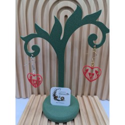 Boucles d'Oreilles "Éclosion d'Amour" | Design Coeur 3D