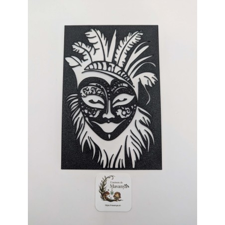 Insert Masque "Sillage de Plumes" pour Lanterne 3D | L'univers de Mavanya