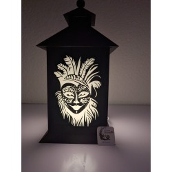 Insert Masque "Sillage de Plumes" pour Lanterne 3D | L'univers de Mavanya