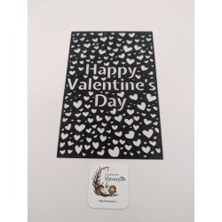Insert Lanterne Modulaire – Message "Happy Valentine's Day" – Décoration Cœurs 3D Ajourée
