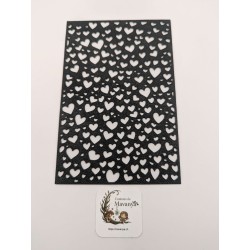 Insert Lanterne Modulaire – Motif "Pluie de Cœurs" – Texture 3D Ajourée multi-cœurs