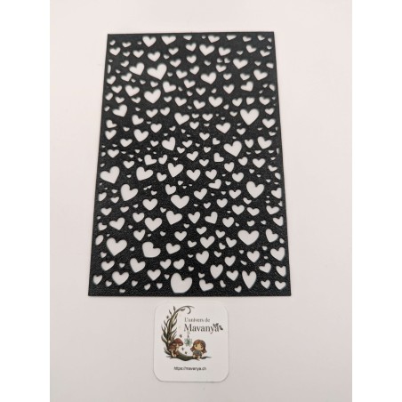 Insert Lanterne Modulaire – Motif "Pluie de Cœurs" – Texture 3D Ajourée multi-cœurs