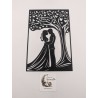 Insert Lanterne Modulaire – Motif "Amour Éternel" – Silhouette Couple sous l'Arbre aux Cœurs 3D