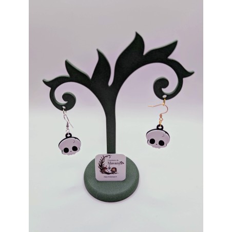 Boucle d'Oreille Sweet Skull | Tête de Mort Gothique Kawaii & Punk