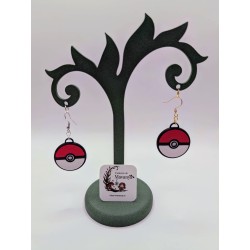 Boucle d'Oreille Poké Ball | Bijou Pokémon Fantaisie & Cosplay