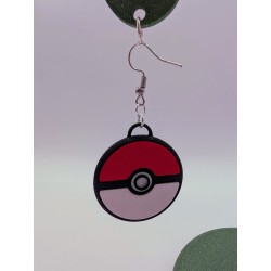 Boucle d'Oreille Poké Ball | Bijou Pokémon Fantaisie & Cosplay