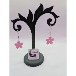 Boucle d'Oreille Sakura | Fleur de Cerisier Rose | Bijou Japonais