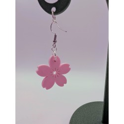 Boucle d'Oreille Sakura | Fleur de Cerisier Rose | Bijou Japonais