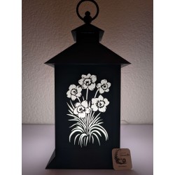 Insert Lanterne Quintet Floral | Silhouette Noire | Mavanya