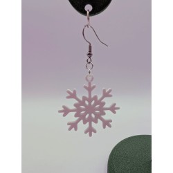 Boucle d'Oreille Flocon de Neige | Bijou Hivernal | Accessoire de Noël Féerique