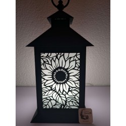 Insert Lanterne Jardin Solaire | Tournesol & Feuillage 3D | Mavanya