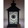 Insert Lanterne Jardin Solaire | Tournesol & Feuillage 3D | Mavanya